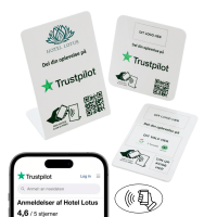 Securit skiltepakke med chip til eget logo og Trustpilot