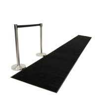 Securit skridsikker sort løber måtte 90x400cm