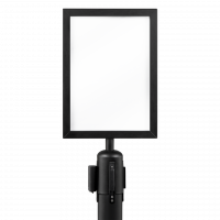 Securit Classic Sort topskilt A4 rustfrit stål