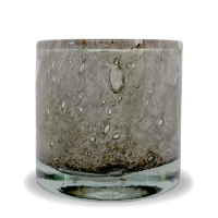 Securit® AYLA mundblæst lysestage af genanvendt glas grå