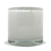 Securit® AYLA mundblæst lysestage af genanvendt glas hvid
