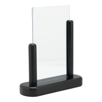 Securit akryl display ramme A6 i massivt sort træ