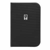 Securit ESSENTIAL menuomslag A4 med 6 lommer sort