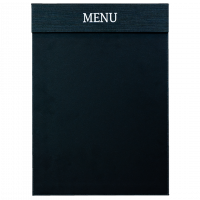 Modern MENU clipboard A4 med magnet clip charcoal