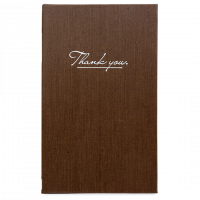 Modern THANK YOU regningsholder 13,5x21cm marron