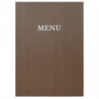 Modern MENU hårdt omslag A4 med klemryg marron