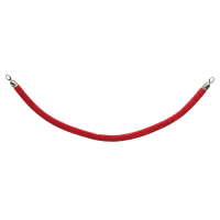 Securit rødt velour bånd til sølv afspærringsstolpe 150cm