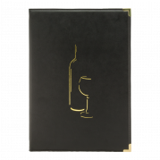 Securit CLASSIC vinkort med 4 lommer A4 sort