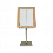 Securit GLASS STAR informationsdisplay 85cm til 4xA4 eg