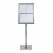 Securit GLASS STAR informationsdisplay 125cm til 4xA4 stål