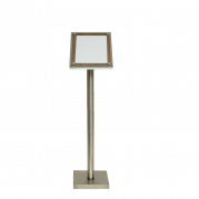 Securit GLASS STAR informationsdisplay 125cm til 1xA4 valnød