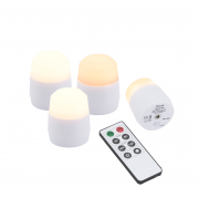 Securit&reg; 4 stk. Ekstra AMSTERDAM LED Fyrfadslys, ekskl. ladestation, hvide