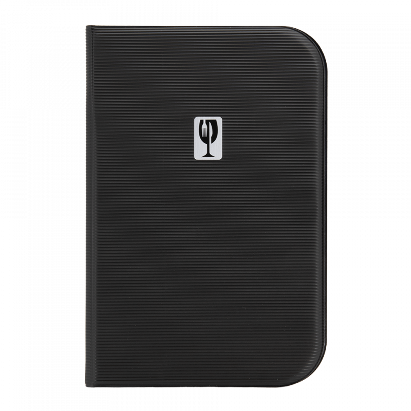 Securit ESSENTIAL menuomslag A5 med 6 lommer sort