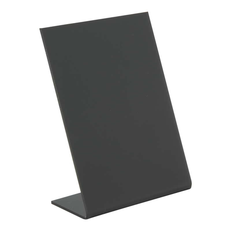 Securit L-formet akryl kridt bordskilt A7 sort