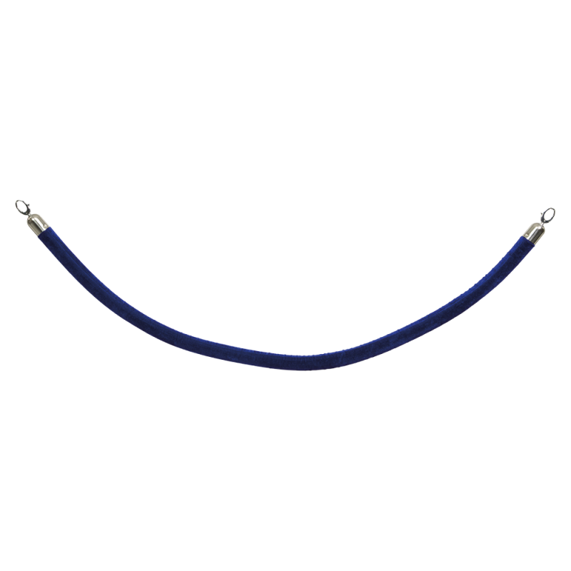 Securit blåt velour bånd til sølv afspærringsstolpe 150cm