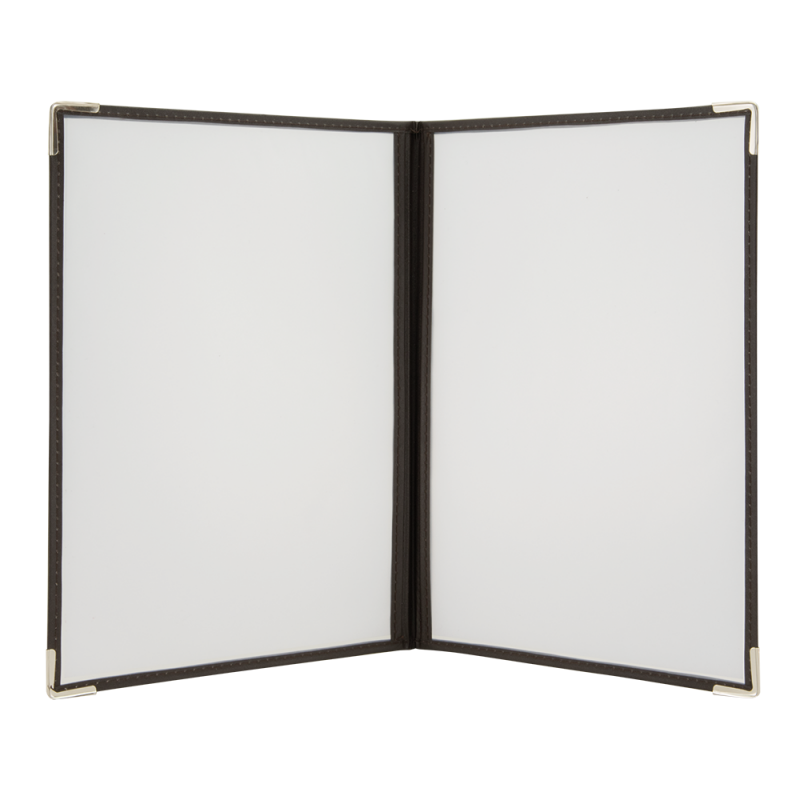 Securit CRYSTAL BIFOLD A4 menuholder, pakke med 3 stk