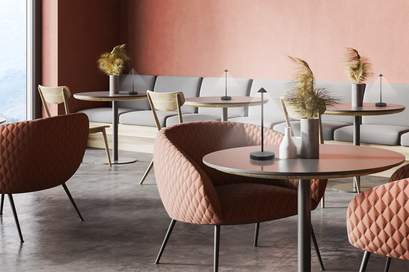 Securit ANGELINA LED bordlampe 30 cm h&oslash;j sort