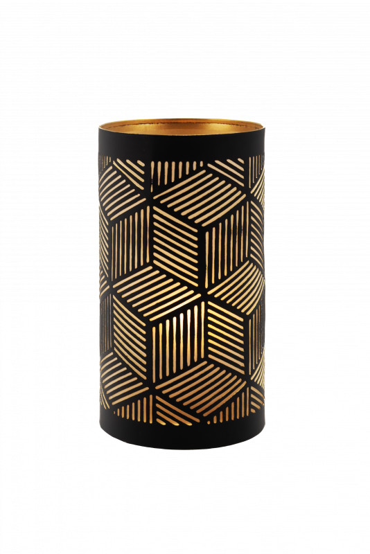 Securit SANTORINI metal stager til LED lys sort og guld