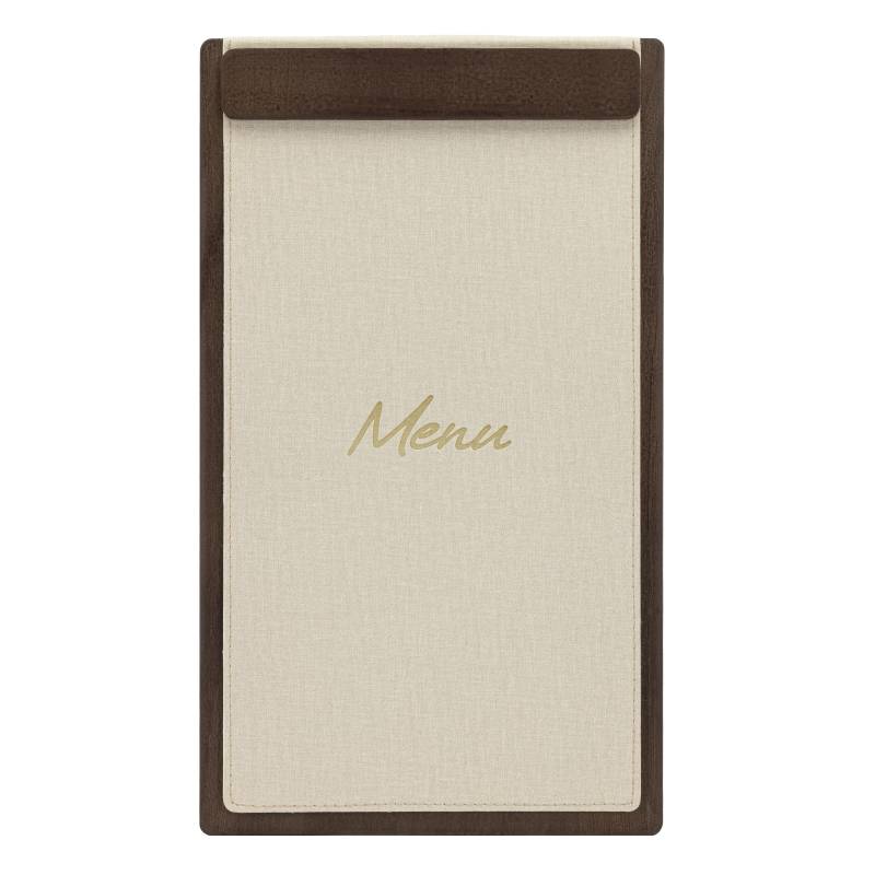 Securit SIGNATURE menu clipboard A45  med magnetisk lukning valn&oslash;d