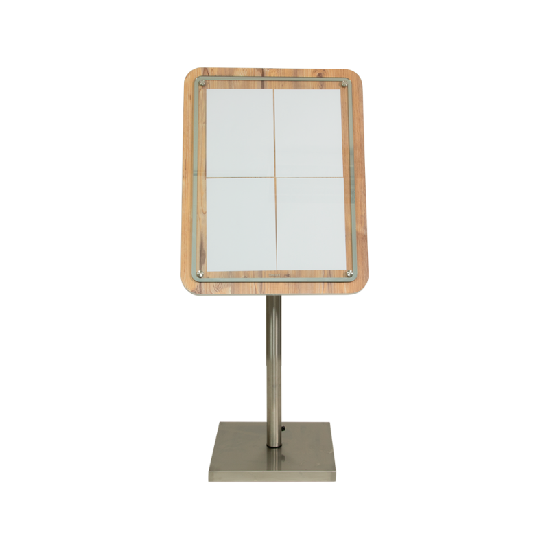 Securit GLASS STAR informationsdisplay 85cm til 4xA4 eg