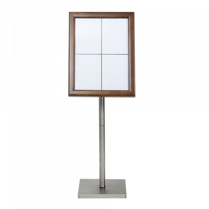 Securit CLASSIC LED Informationsdisplay 125 til 4xA4 brun