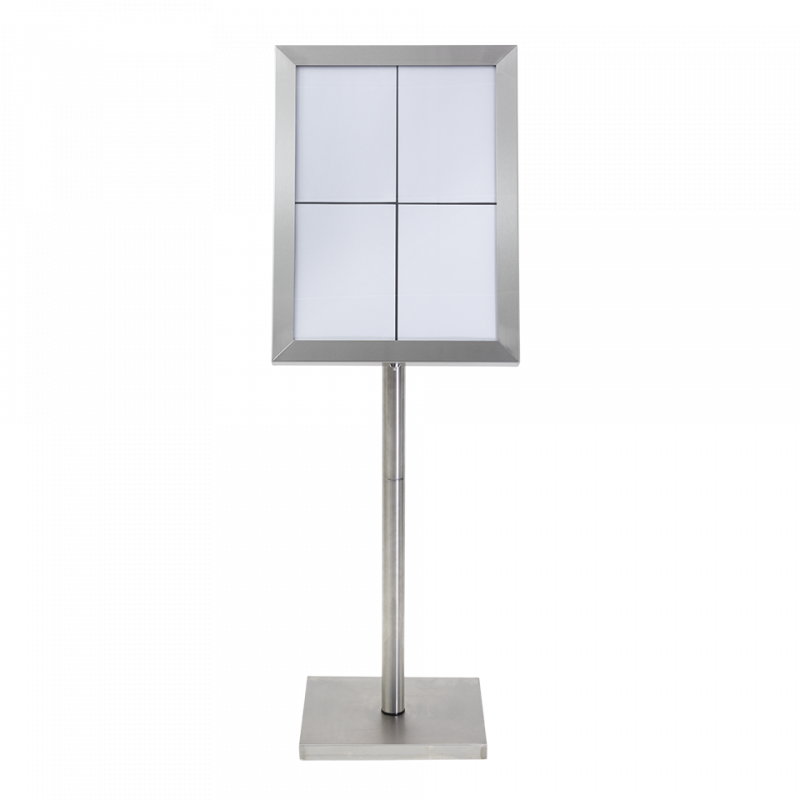 Securit GLASS STAR informationsdisplay 125cm til 4xA4 stål