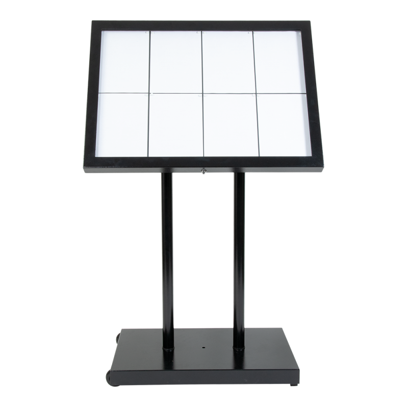 Securit BLACK STAR XXL LED Informationsdisplay til 8xA4 sort