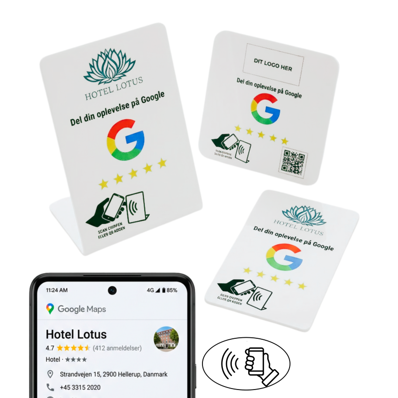 Securit skiltepakke med chip til eget logo og Google