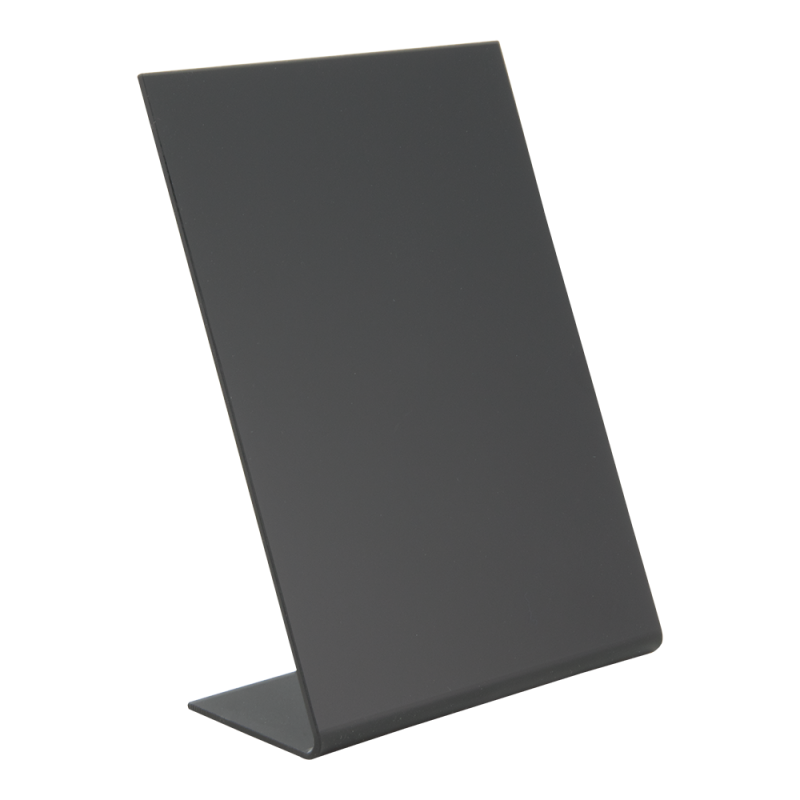 Securit L-formet akryl kridt bordskilt A6 sort