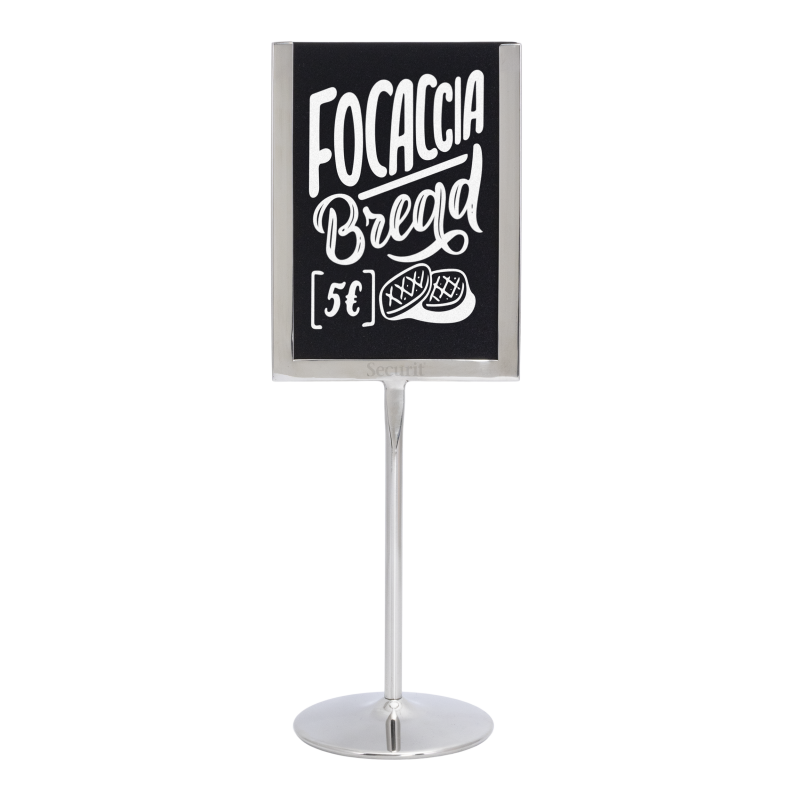 Securit menukortholder A6 med kridttavle og akryl indsats