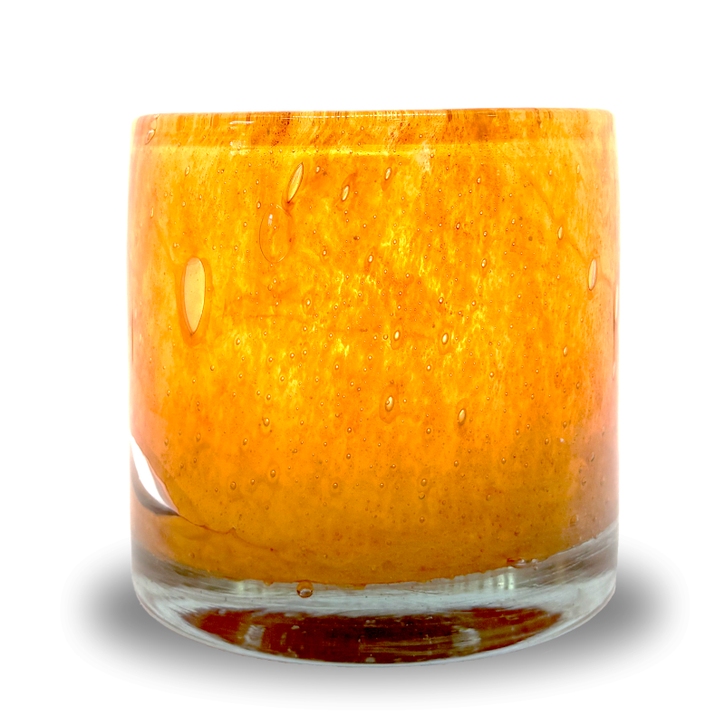 Securit AYLA lysestage genanvendt glas Ø9,5x10,5 cm orange