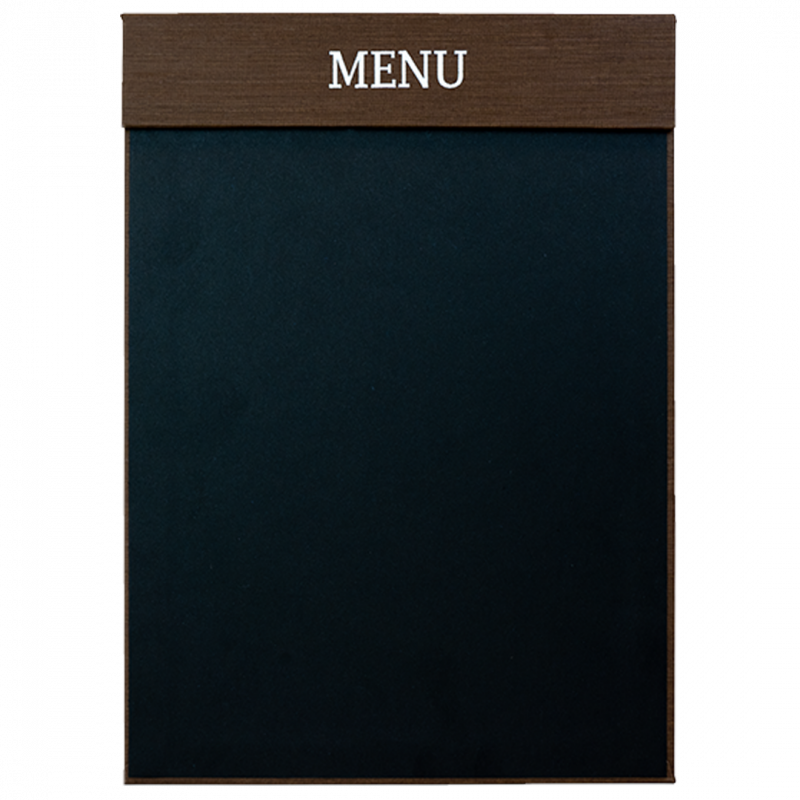 Modern MENU clipboard A4 med magnetisk top lukning marron