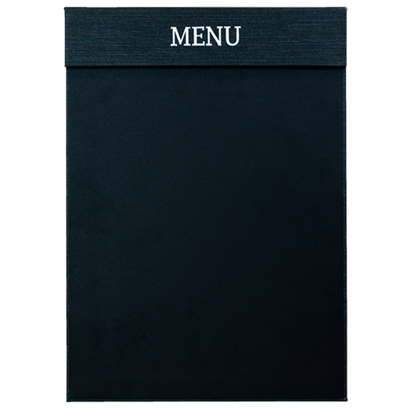 Modern MENU clipboard A4 med magnet clip charcoal