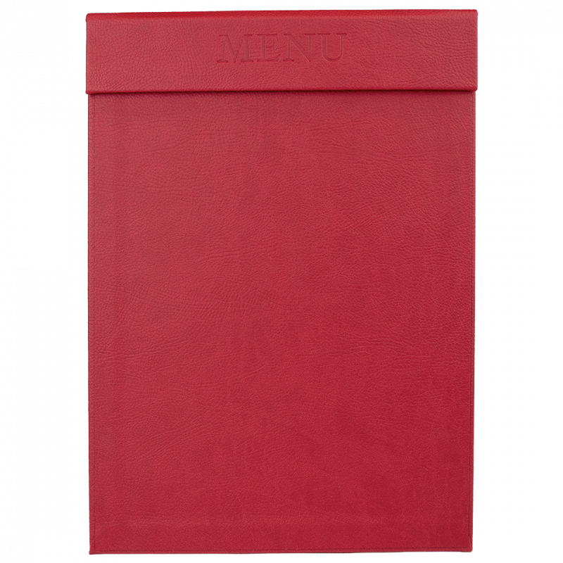 Classic A4 MENU clipboard med magnet clip rød