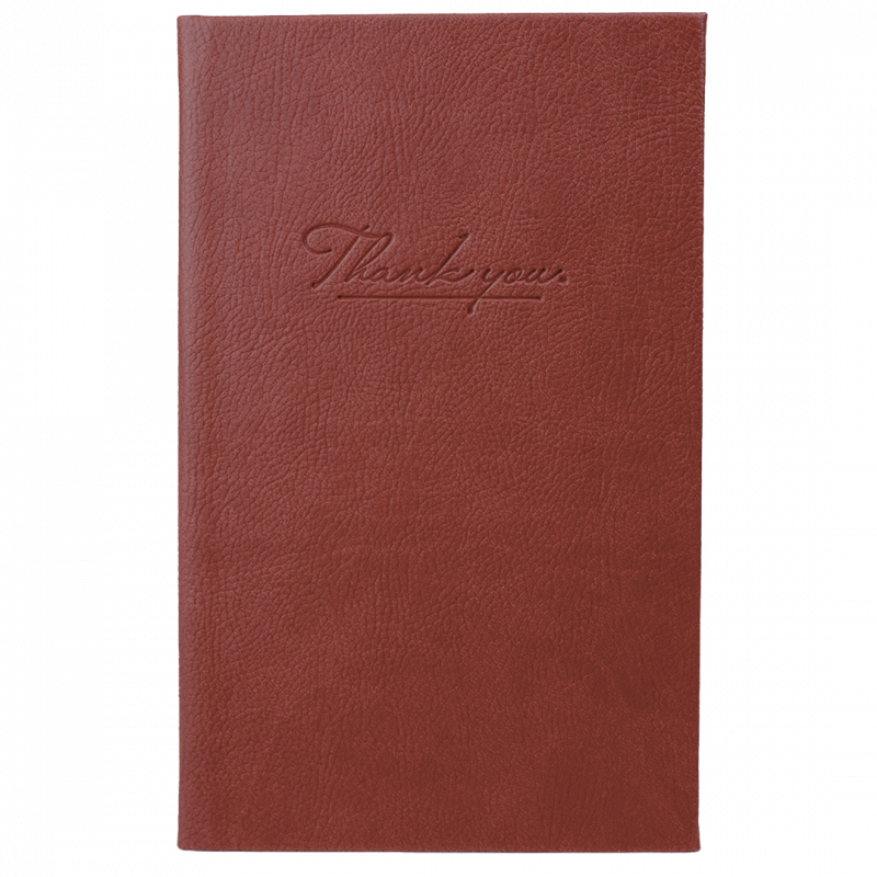 Classic THANK YOU regningsholder 13,5x21cm brun