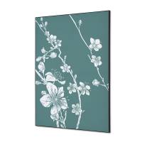 Tekstil vægdekoration A1 Japanese Blossom Green