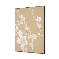 Tekstil vægdekoration A2 Japanese Blossom Beige