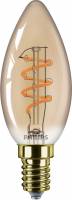 Philips LED B35 25W 2200K E14 Amber Sp DIM kertepære gylden