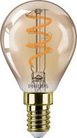 Philips LED Filament kertepære 15 W P45 E14 gylden