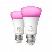 Philips Hue White and Color ambiance 9W A60 E27 EU pærer - 2 stk pakning