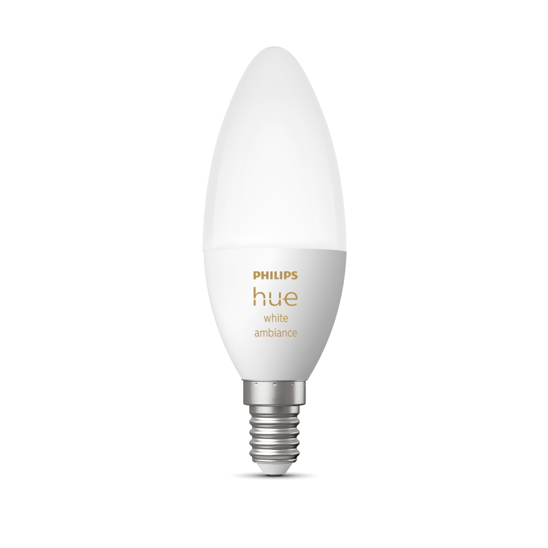 Philips Hue White ambiance 5.2W B39 E14 EU Kerte pære - 1 stk pakning