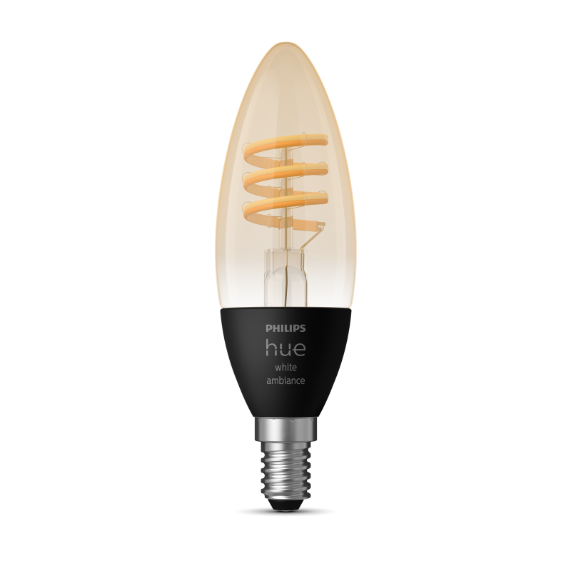 Philips Hue filament 4.6W E14 1P kerte pære - 1 stk pakning hvid ambiance