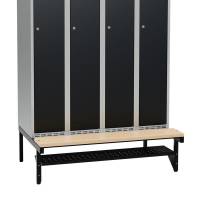 Skohylde til garderobeskab med en bredde p&aring; 1200mm, sort