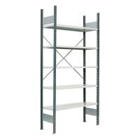 Lagerreol V06 startfag med åben gavl 2100x1000x500mm lakeret