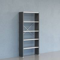 Lagerreol V06 startfag med lukket gavl 2100x1000x300mm galvaniseret