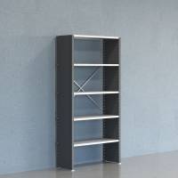 Lagerreol V06 startfag med lukket gavl 2100x1000x400mm galvaniseret