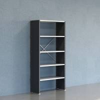 Lagerreol V06 startfag med lukket gavl 2100x1000x400mm galvaniseret