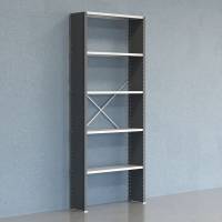 Lagerreol V06 startfag med lukket gavl 2500x1000x300mm galvaniseret
