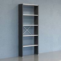 Lagerreol V06 startfag med lukket gavl 2500x1000x300mm galvaniseret