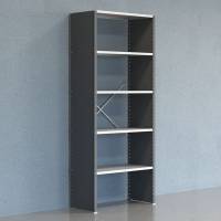 Lagerreol V06 startfag med lukket gavl 2500x1000x500mm galvaniseret
